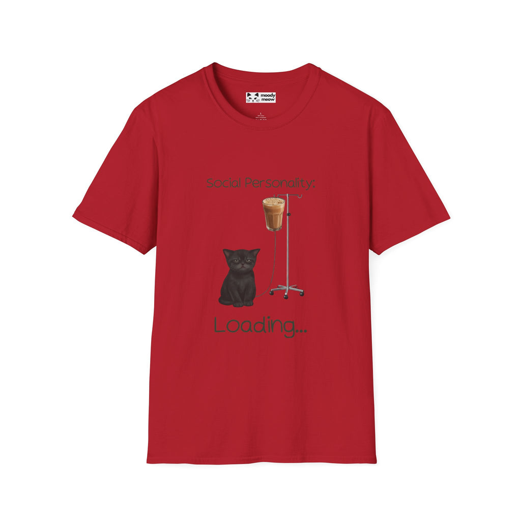 Social Personality Loading Cat T-Shirt