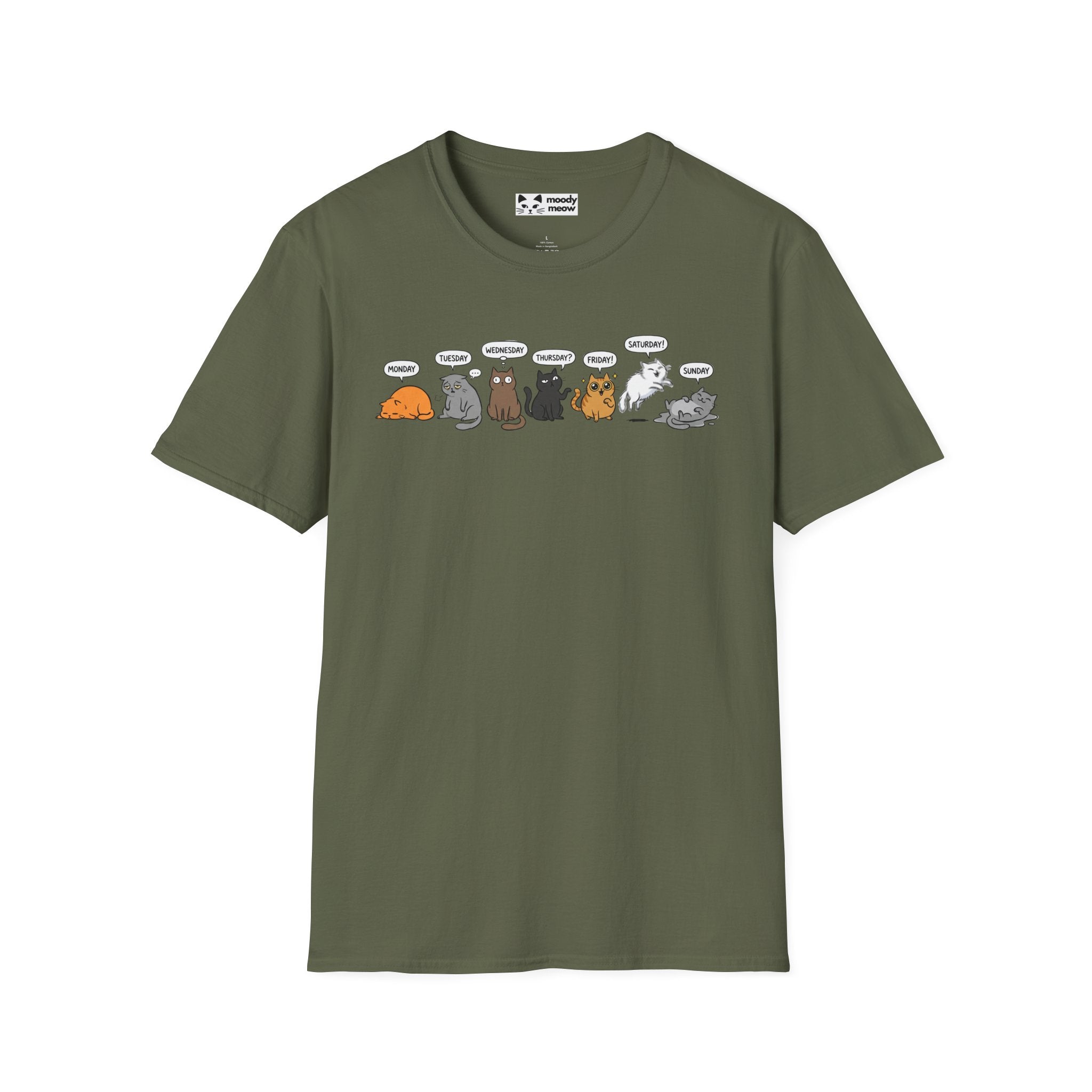 Weekend Weekday Cat T-Shirt