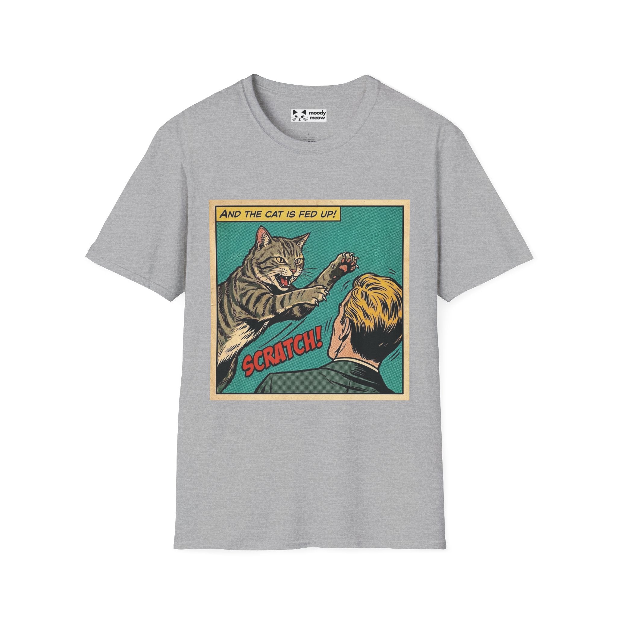 Fed Up Comic Cat T-Shirt