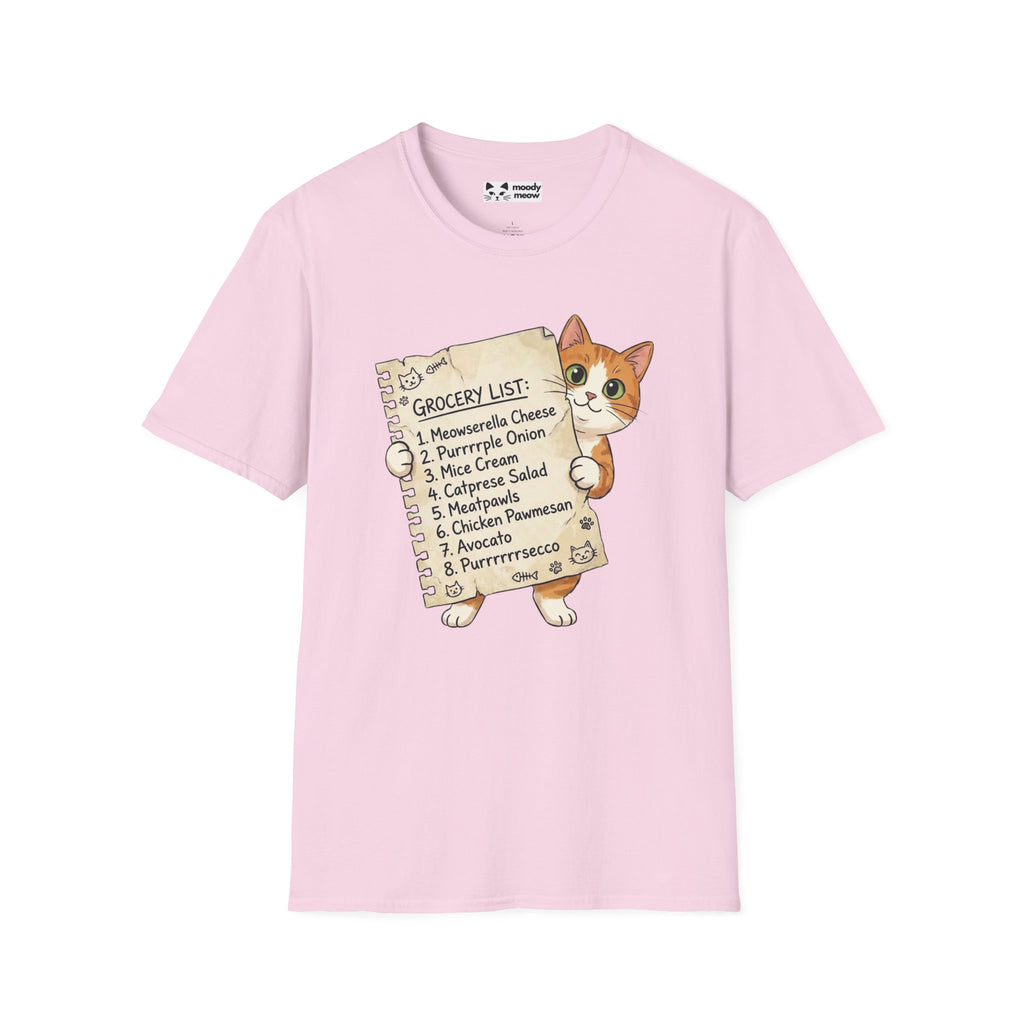 Grocery List Cat T-Shirt