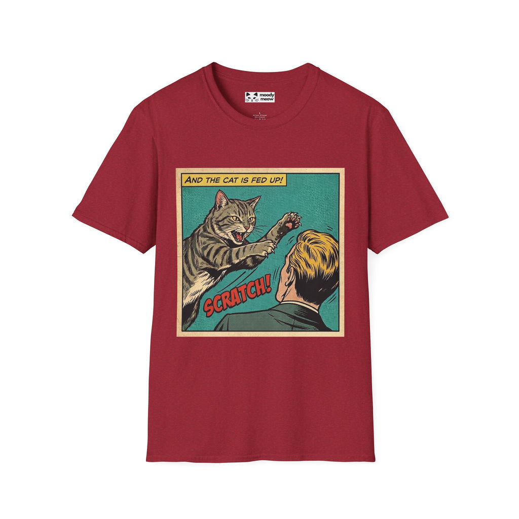 Fed Up Comic Cat T-Shirt