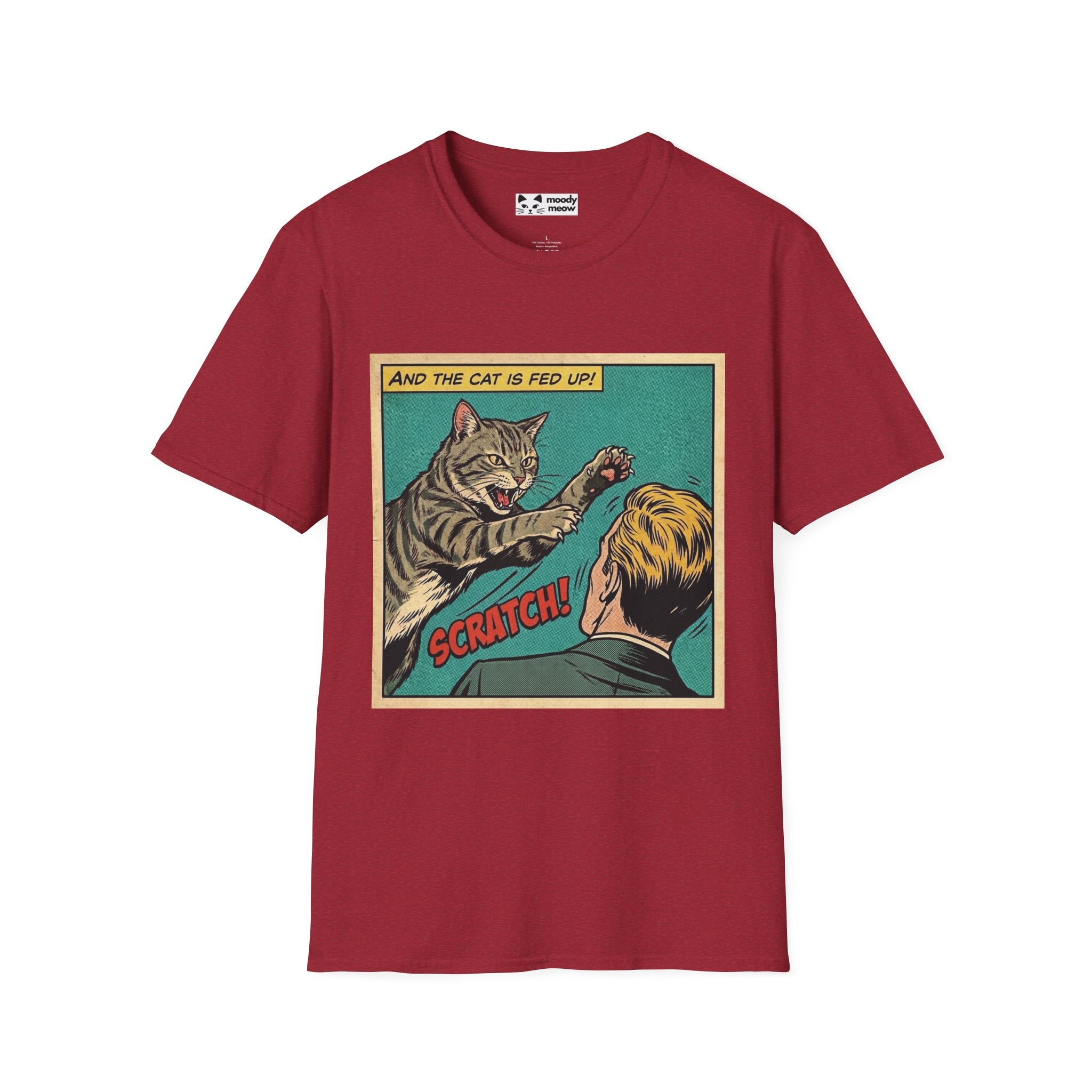Fed Up Comic Cat T-Shirt