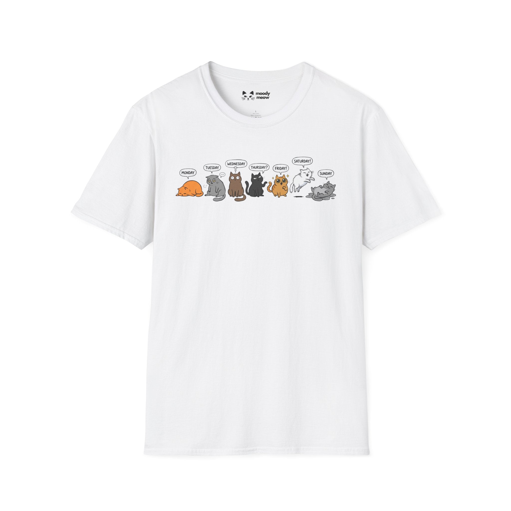 Weekend Weekday Cat T-Shirt