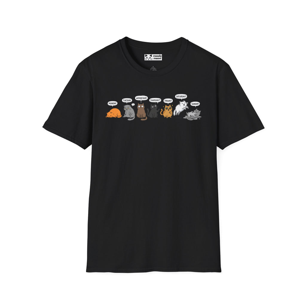Weekend Weekday Cat T-Shirt