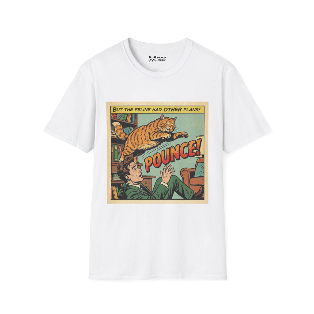 Pounce Comic Cat T-Shirt