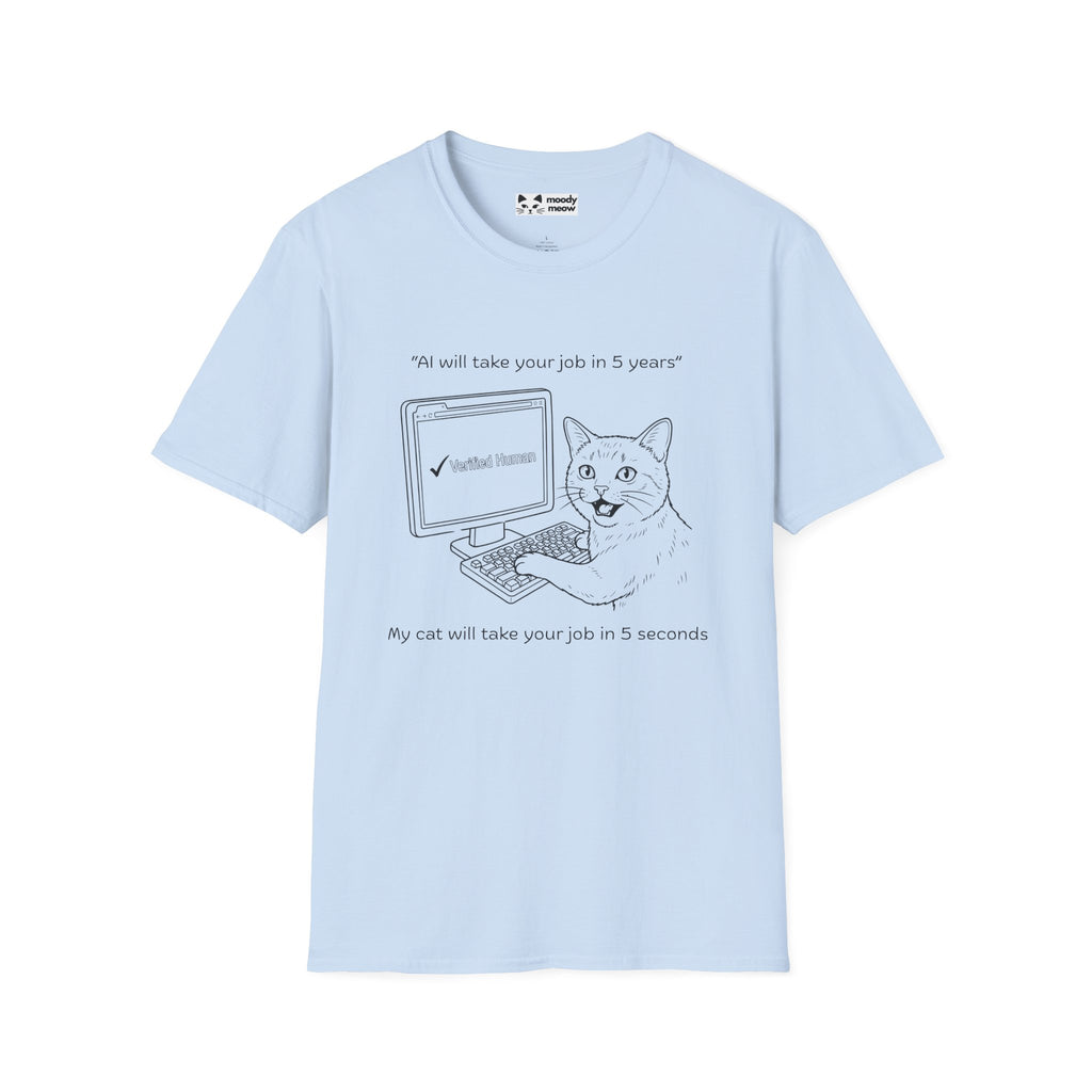 My Cat Will Take Your Job in 5 Seconds Cat T-Shirt