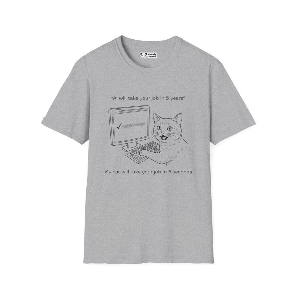 My Cat Will Take Your Job in 5 Seconds Cat T-Shirt