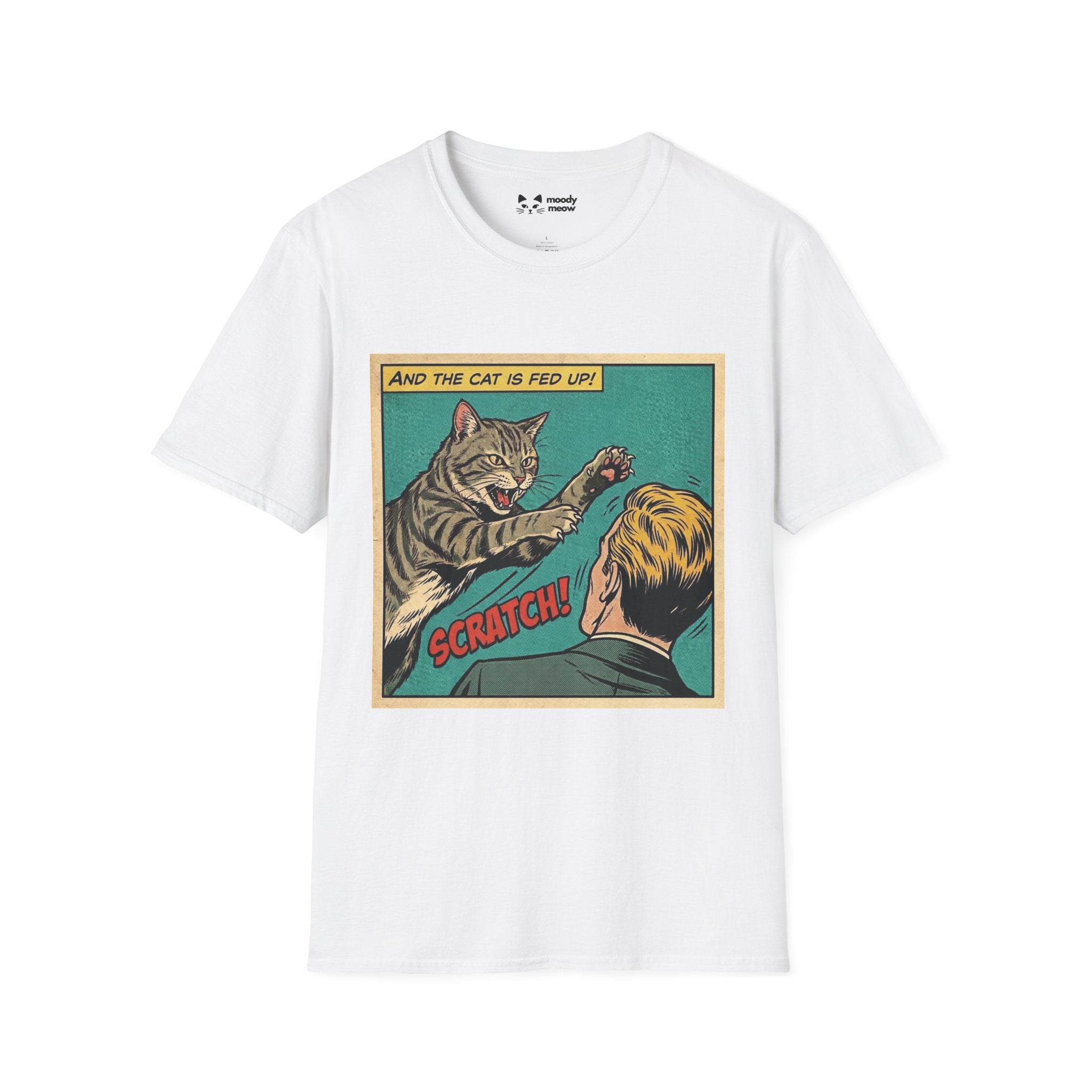Fed Up Comic Cat T-Shirt