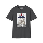 Patriotic Cat 'I Want You To Fill My Bowl' Cat T-Shirt