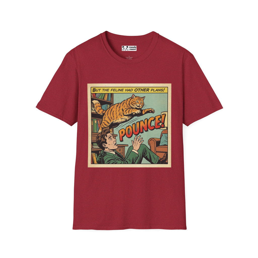 Pounce Comic Cat T-Shirt