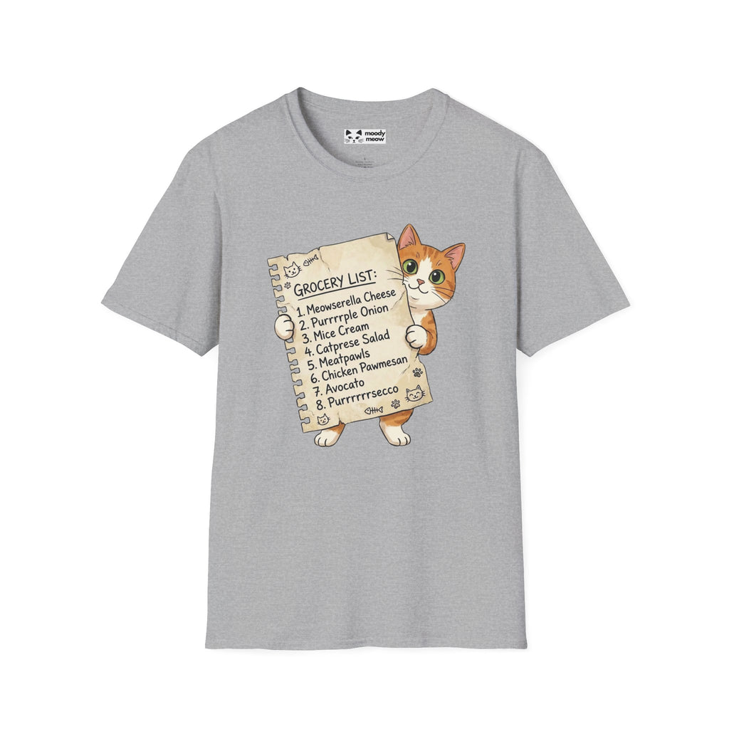 Grocery List Cat T-Shirt