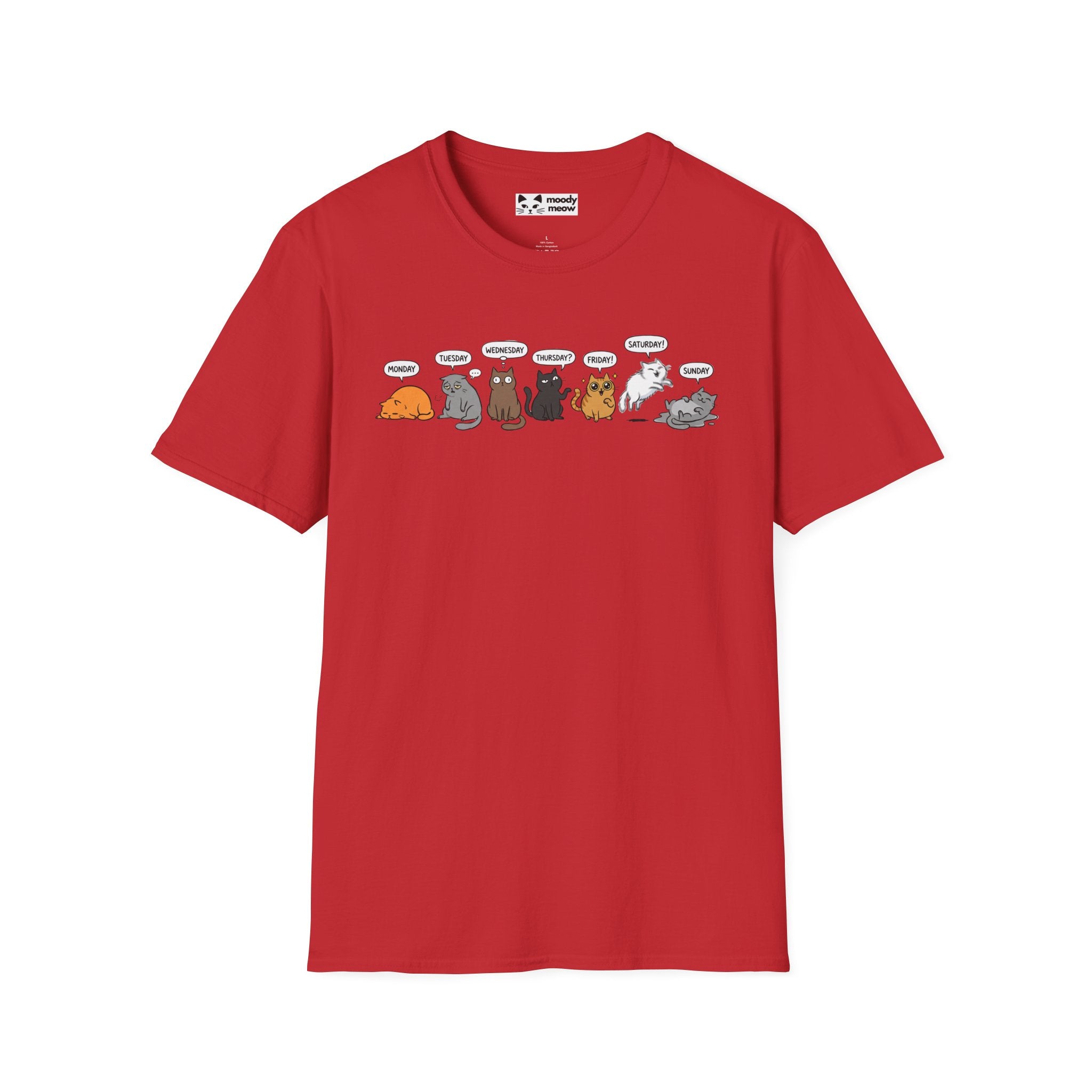 Weekend Weekday Cat T-Shirt