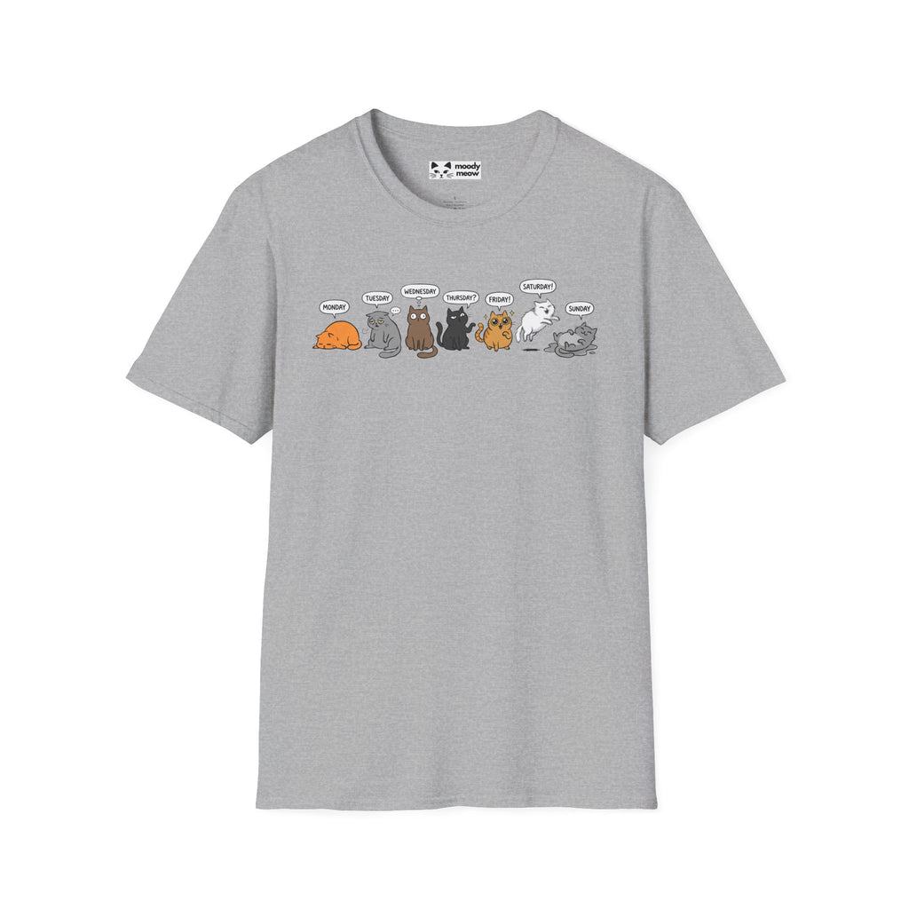 Weekend Weekday Cat T-Shirt