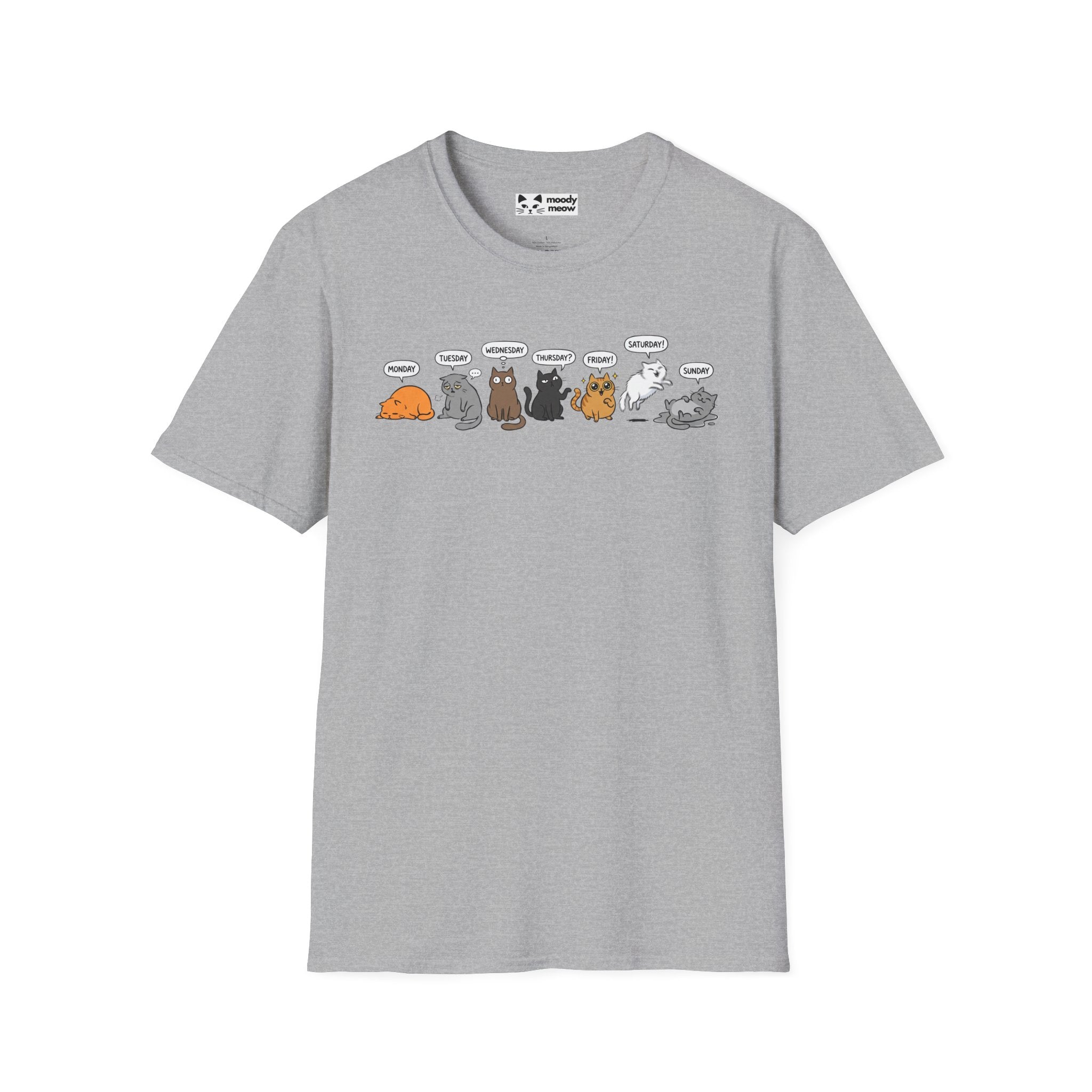 Weekend Weekday Cat T-Shirt