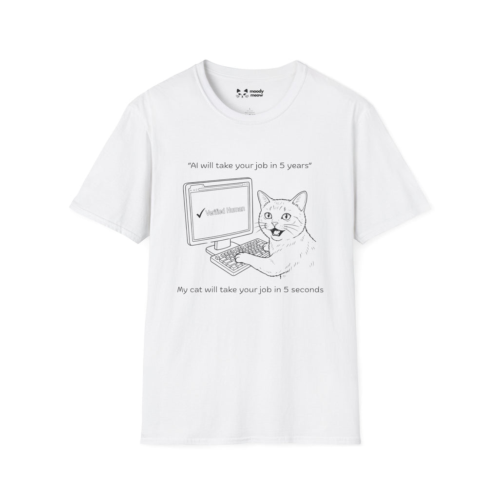 My Cat Will Take Your Job in 5 Seconds Cat T-Shirt