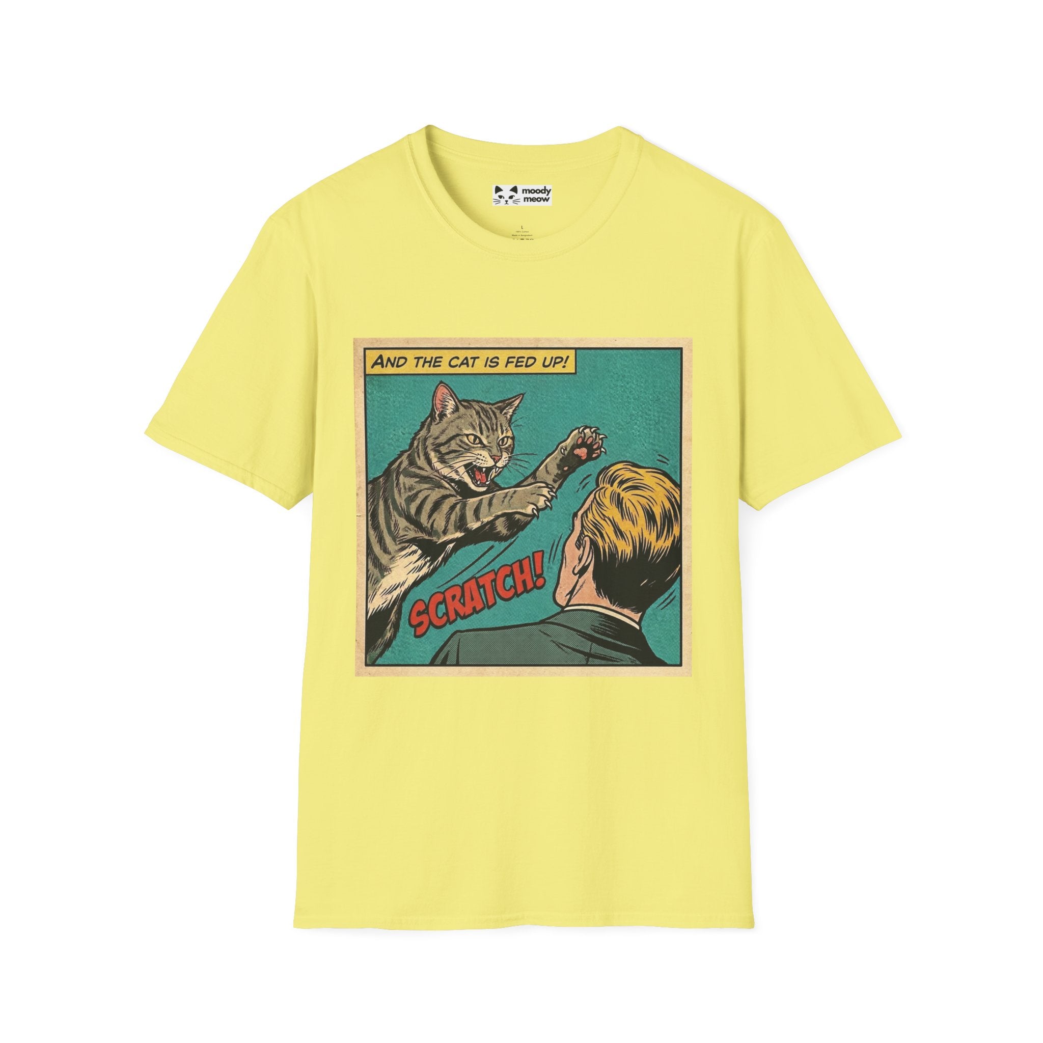 Fed Up Comic Cat T-Shirt