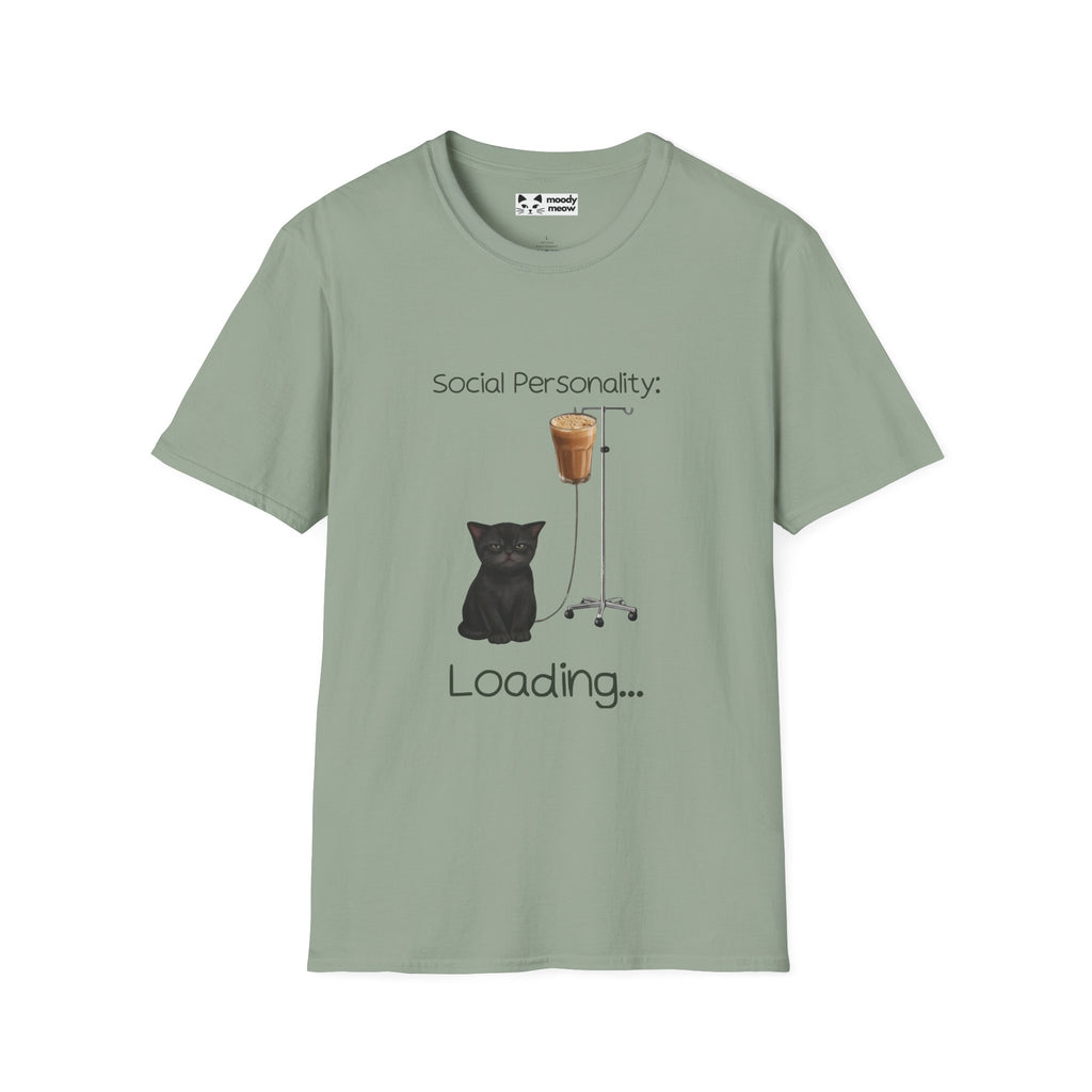 Social Personality Loading Cat T-Shirt
