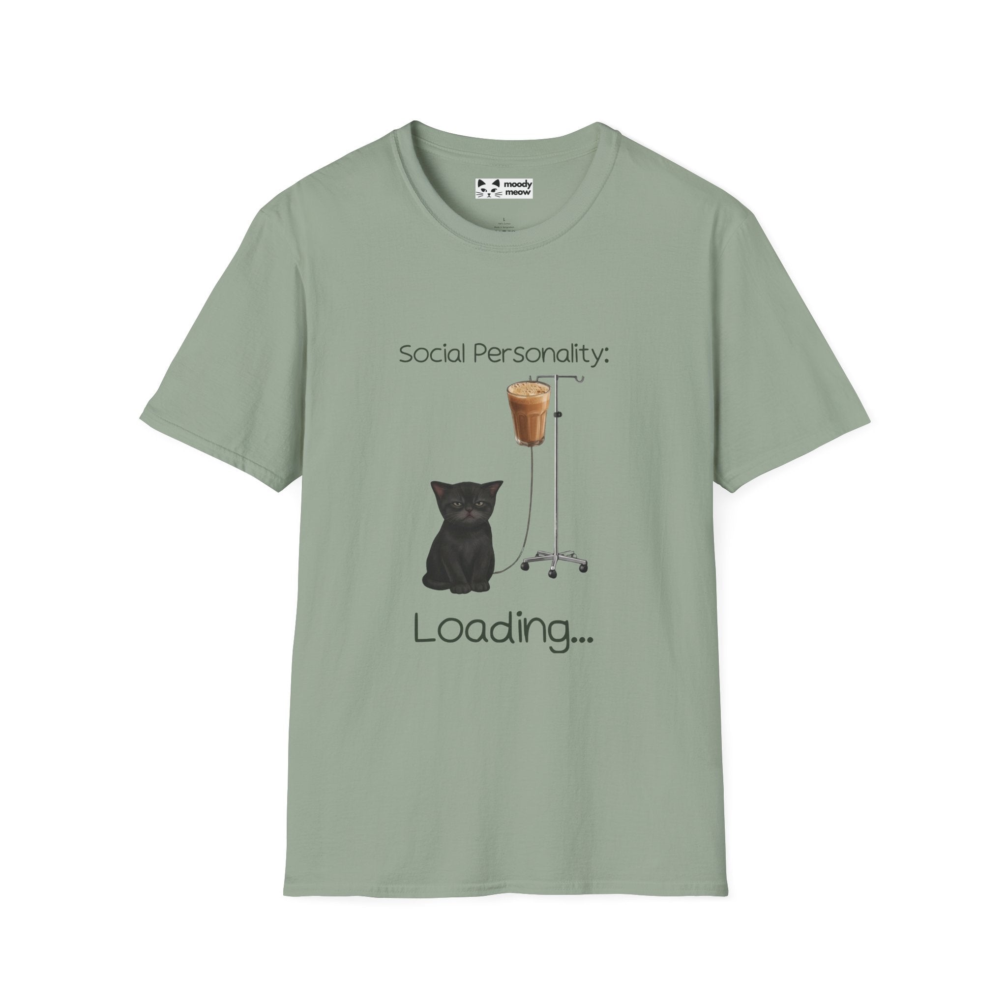 Social Personality Loading Cat T-Shirt