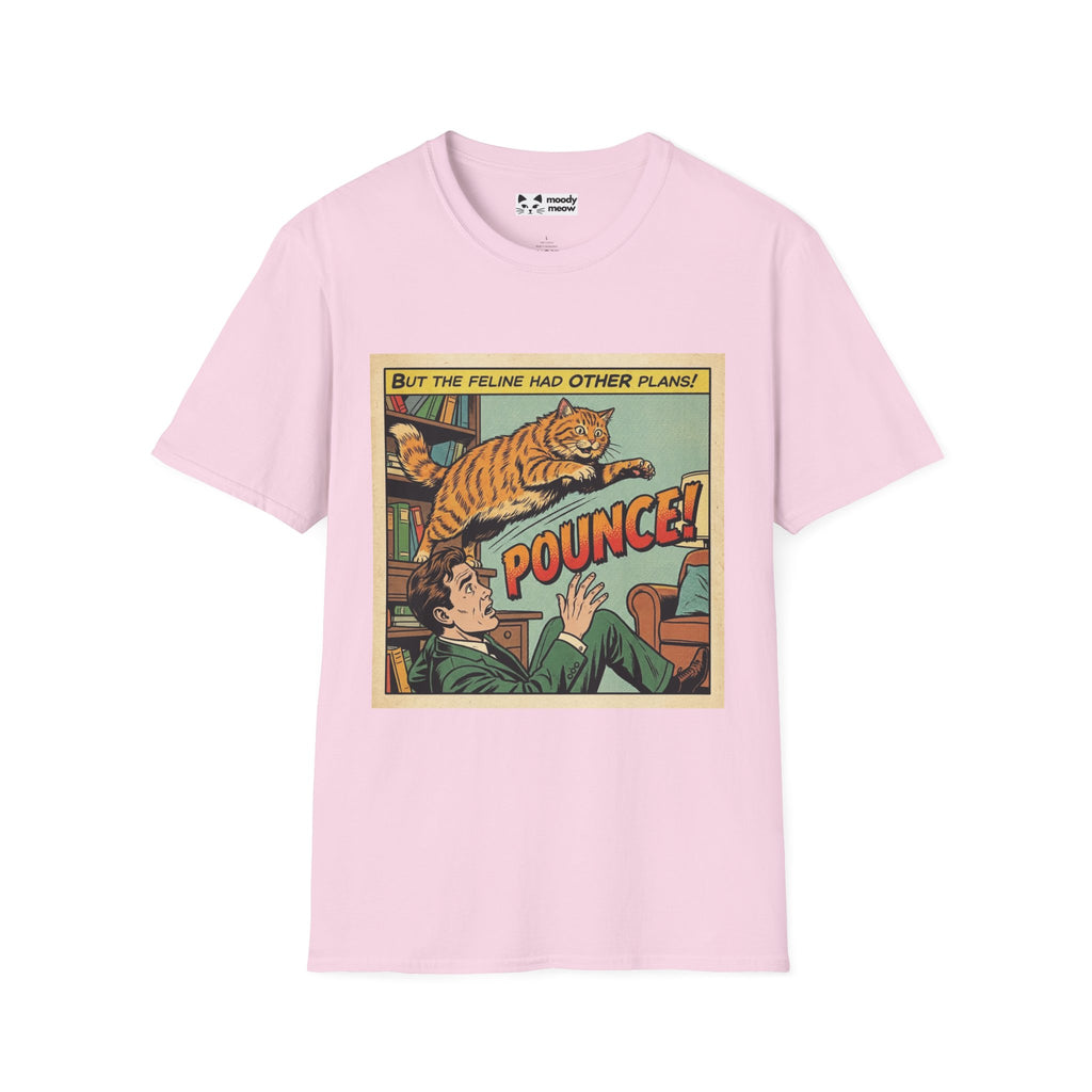 Pounce Comic Cat T-Shirt