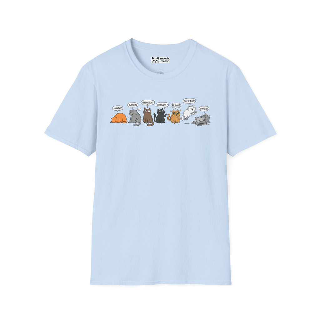 Weekend Weekday Cat T-Shirt
