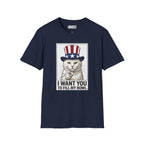 Patriotic Cat 'I Want You To Fill My Bowl' Cat T-Shirt