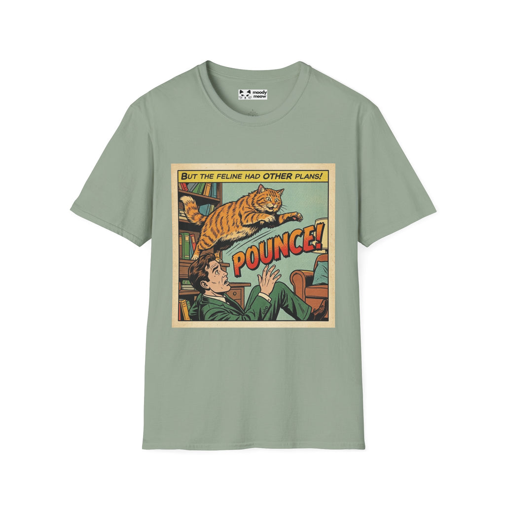 Pounce Comic Cat T-Shirt