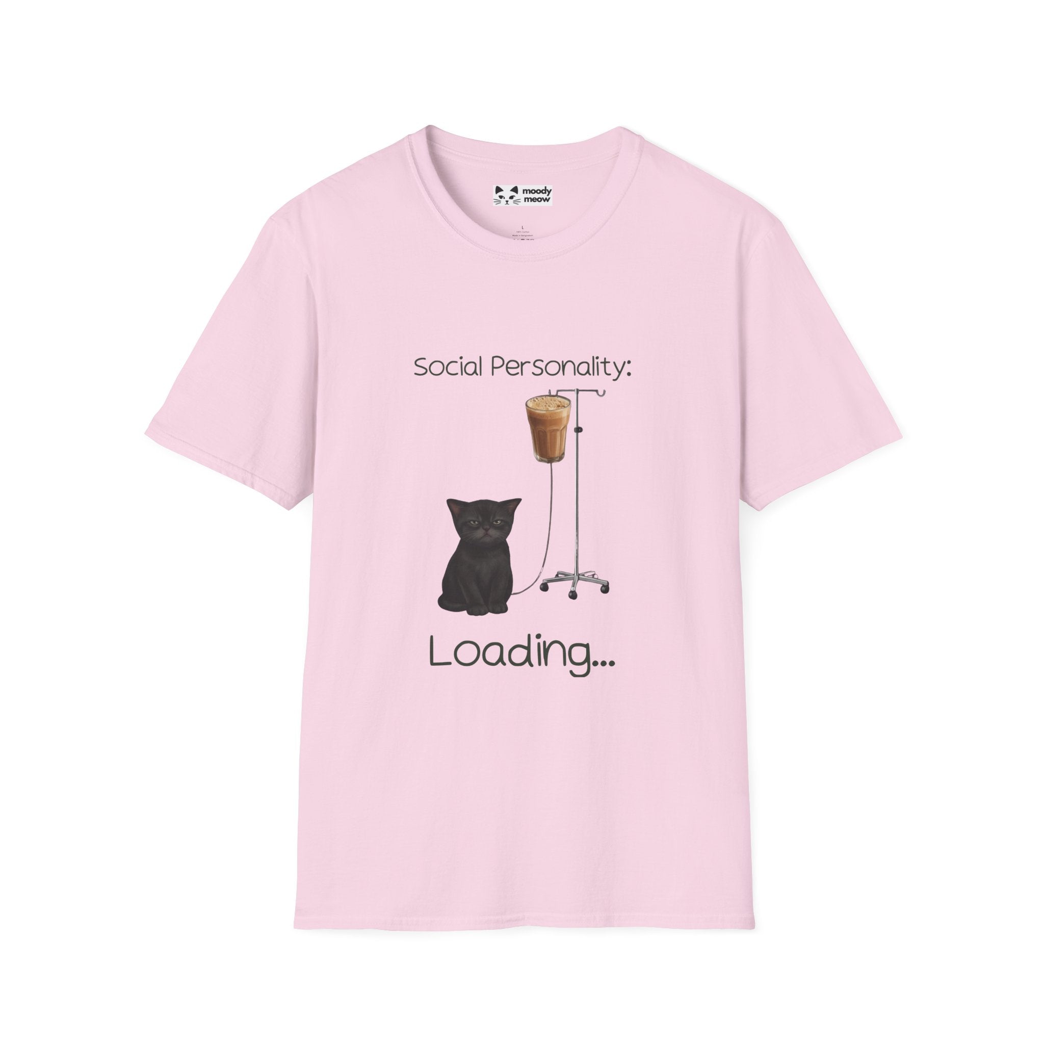 Social Personality Loading Cat T-Shirt