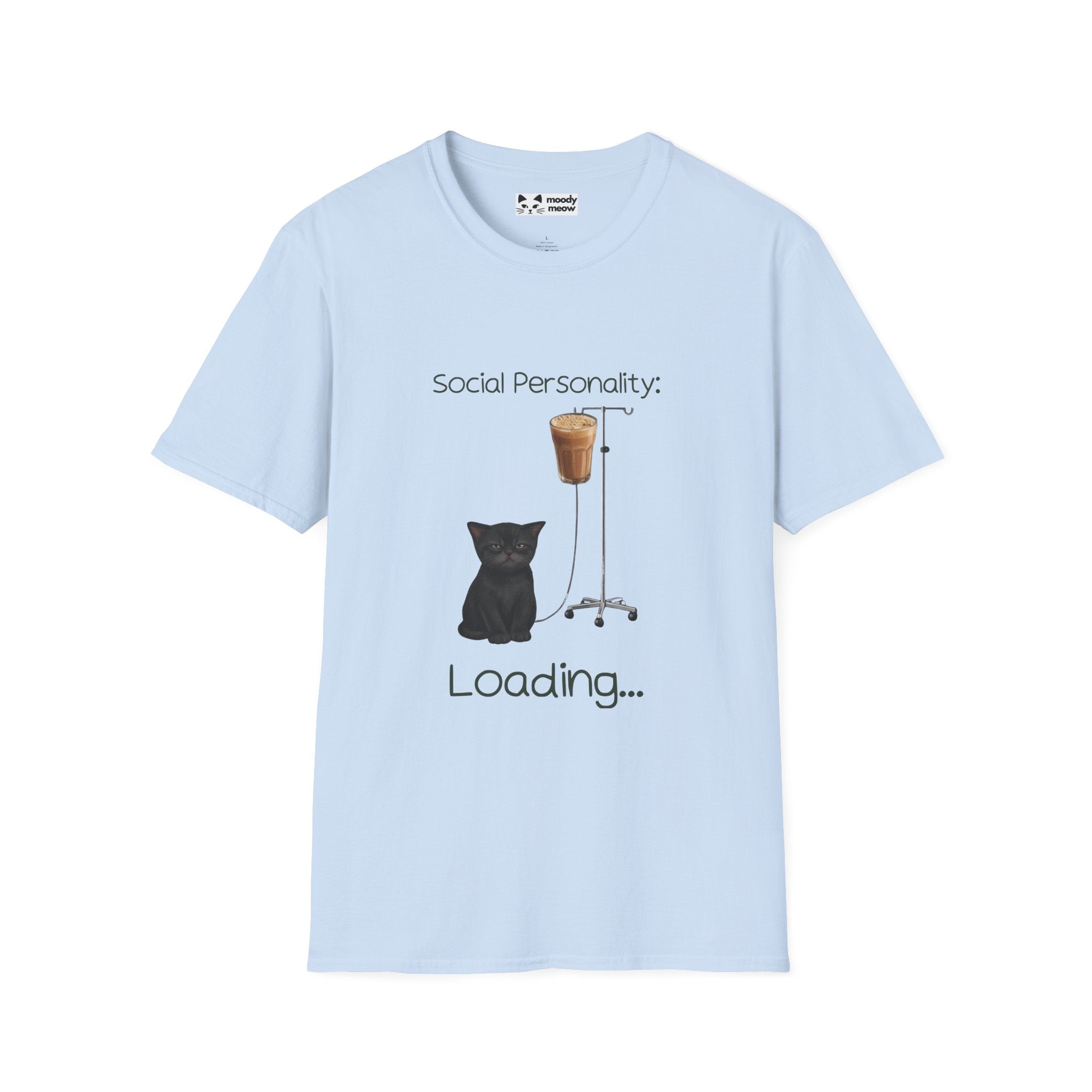 Social Personality Loading Cat T-Shirt