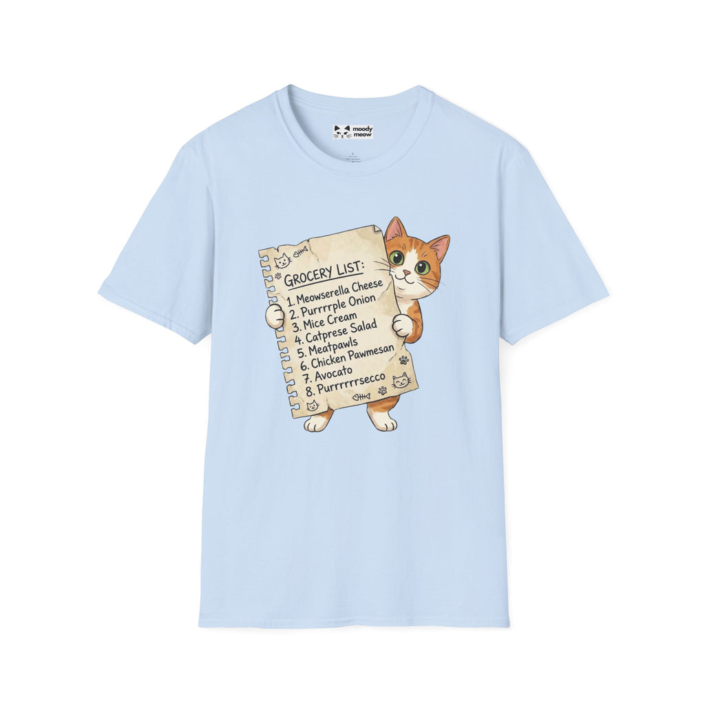 Grocery List Cat T-Shirt