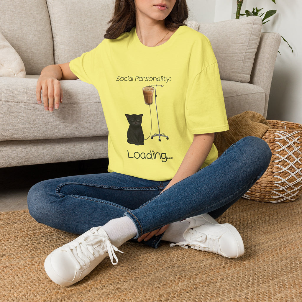 Social Personality Loading Cat T-Shirt