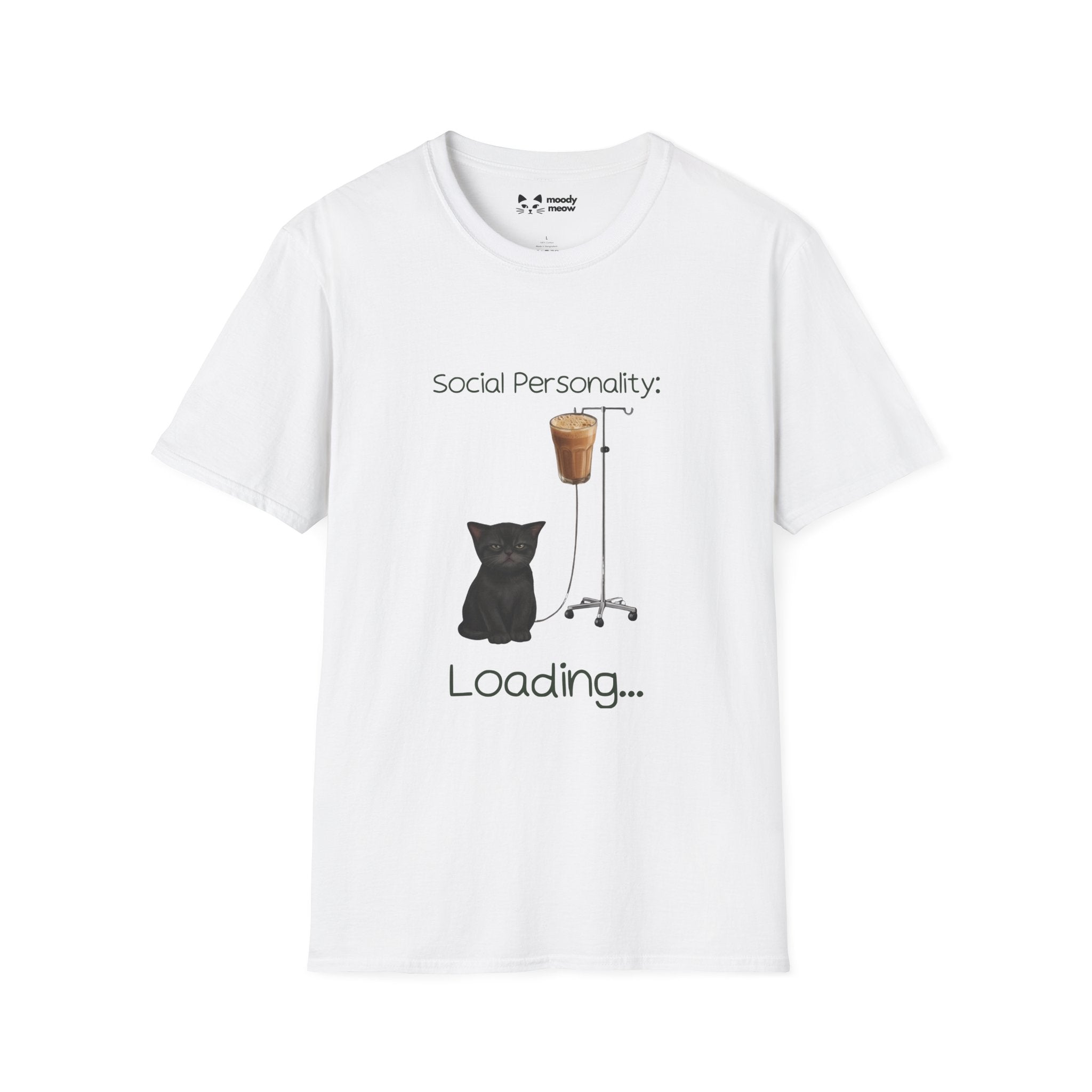 Social Personality Loading Cat T-Shirt
