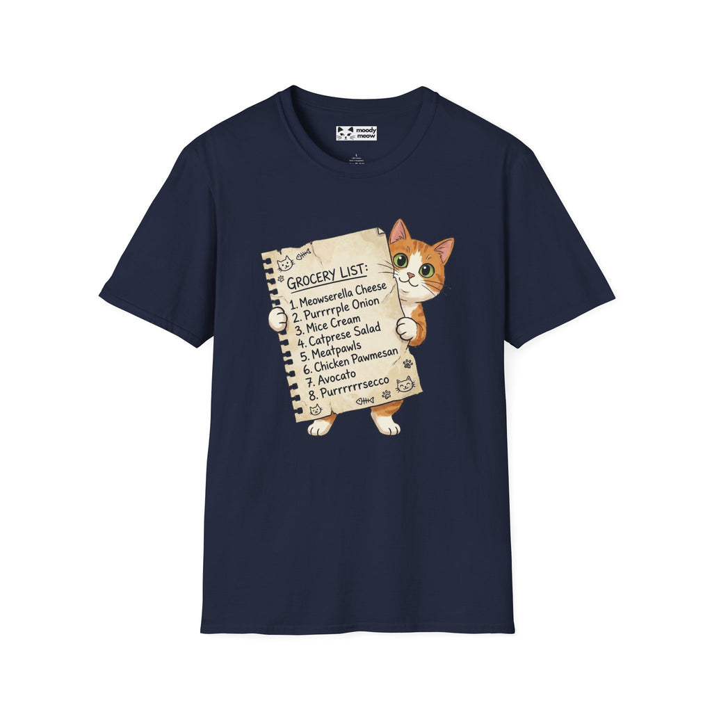 Grocery List Cat T-Shirt